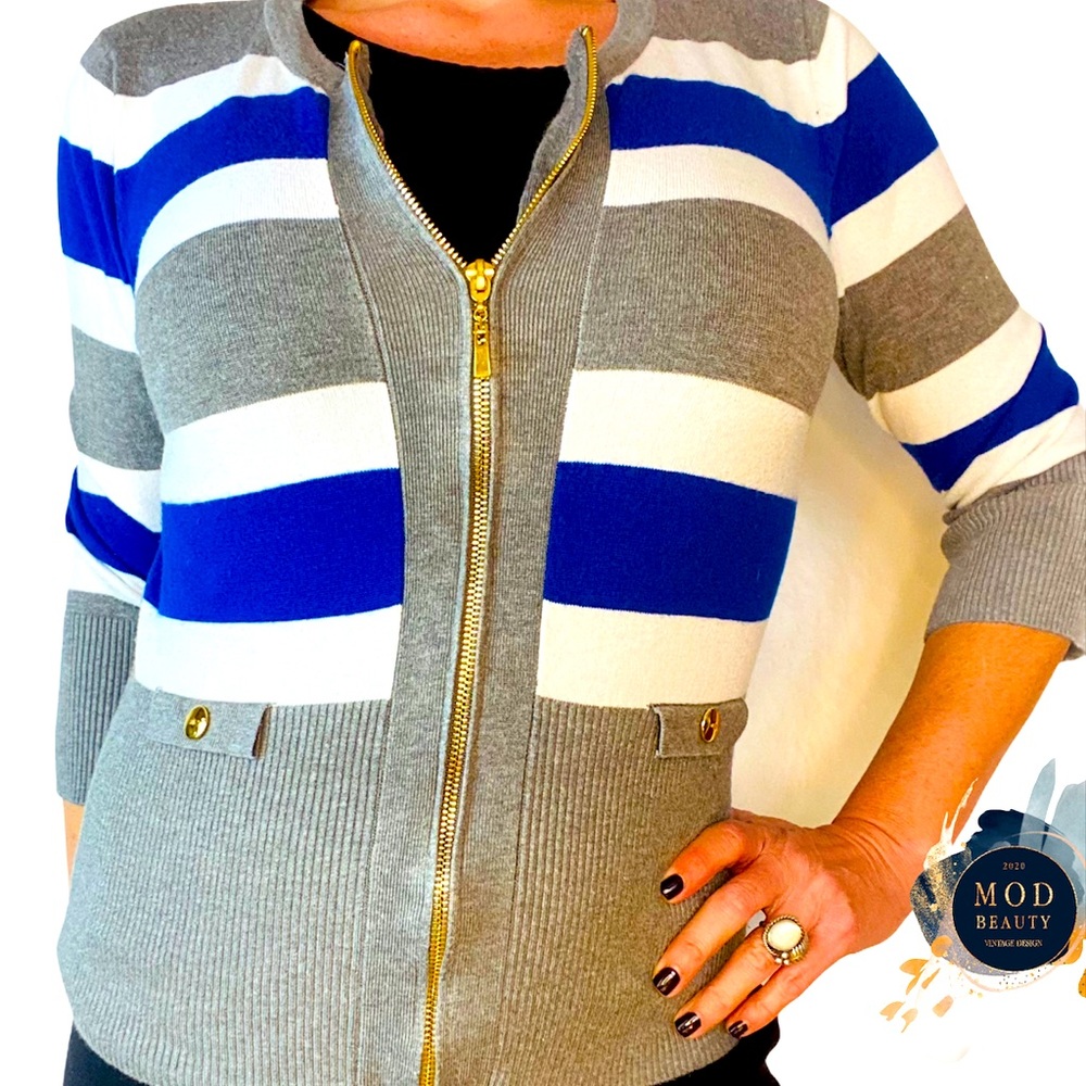 Cable and Gauge Zip Cardigan l Size M